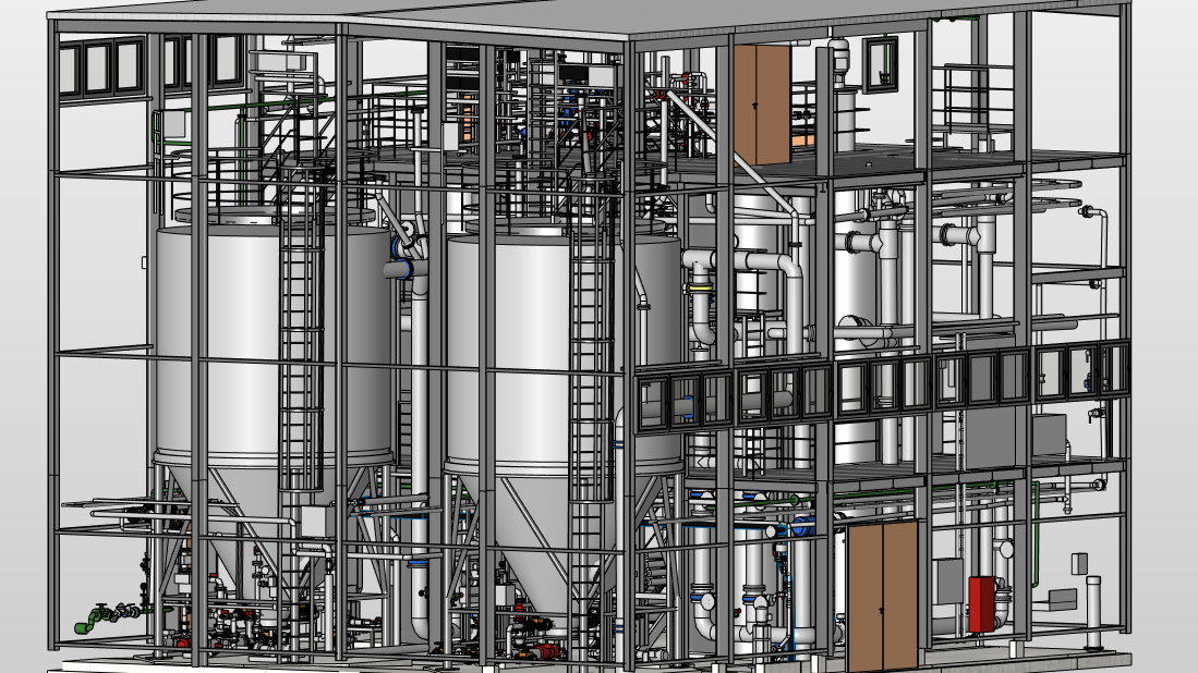 3D Modellierung einer Fluoridfällungsanlage
