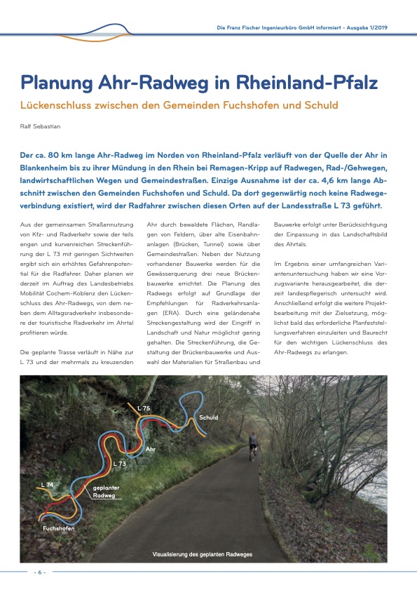 Planung Ahr-Radweg in Rheinland-Pfalz