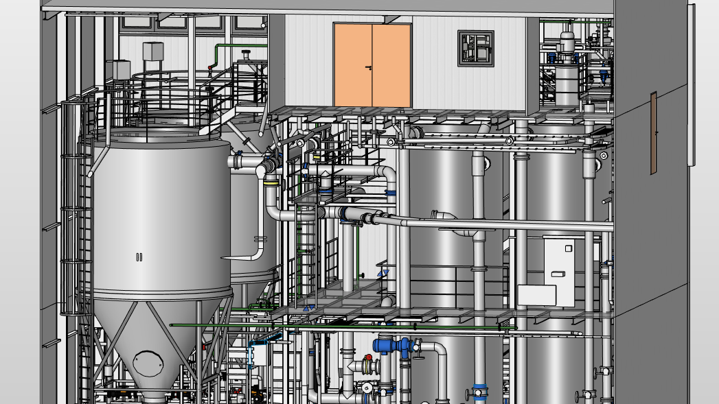 3D Modellierung einer Fluoridfällungsanlage