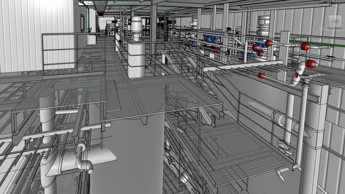 3D Modellierung einer Fluoridfällungsanlage