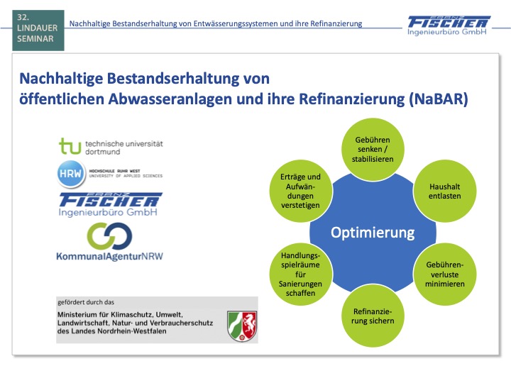 Nachhaltige Bestandserhaltung von Entwässerungssystemen und ihre Refinanzierung