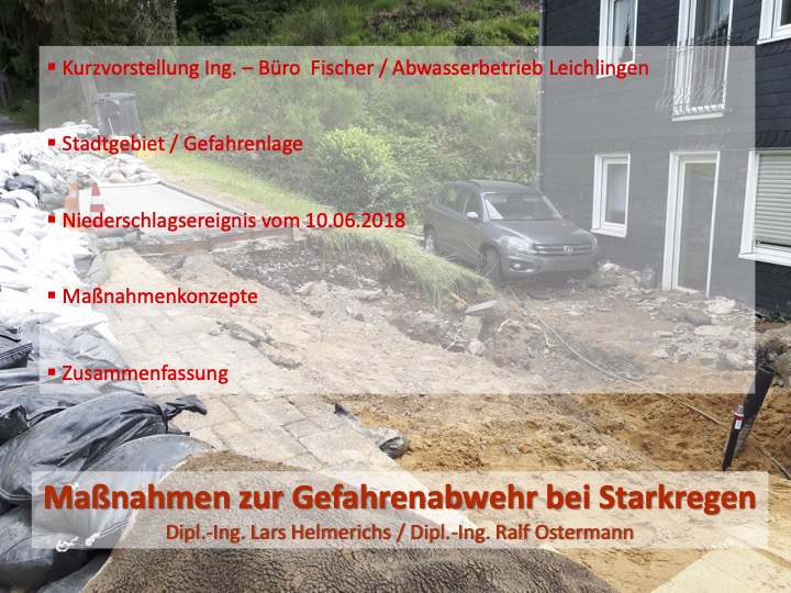 Maßnahmen zur Gefahrenabwehr bei Starkregen