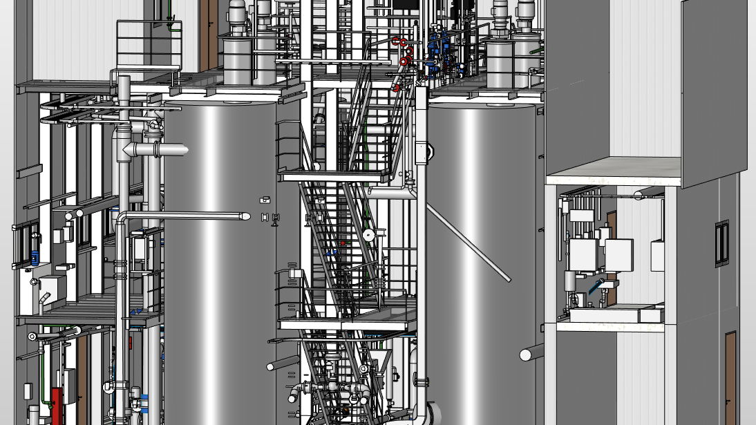 3D Modellierung einer Fluoridfällungsanlage